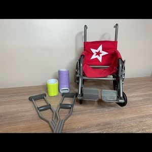American girl doll wheelchair set